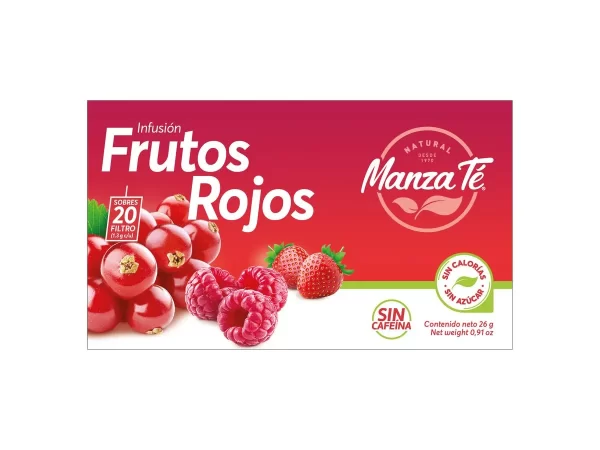 TÉ DE INFUSIÓN FRUTOS ROJOS MANZA TÉ 20 SOBRES - Imagen 3