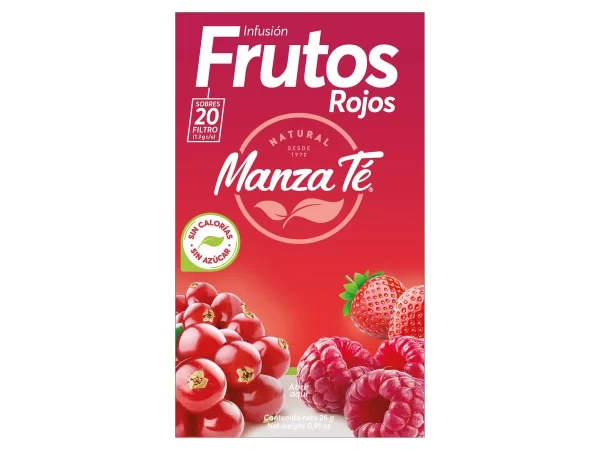 TÉ DE INFUSIÓN FRUTOS ROJOS MANZA TÉ 20 SOBRES