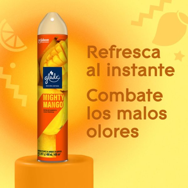 GLADE AEROSOL MANGO PODEROSO 400ML