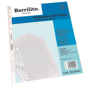 HOJAS PROTECTORAS BARRILITO T/C 100PZS