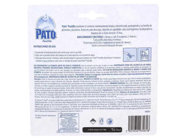 PASTILLA PATO PURIFIC AZUL DE 2 UND DE 40GR C/U - Imagen 2